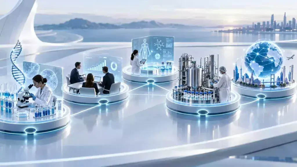 Plataforma que conecta laboratorio, investigación, reuniones de negocio y tecnología